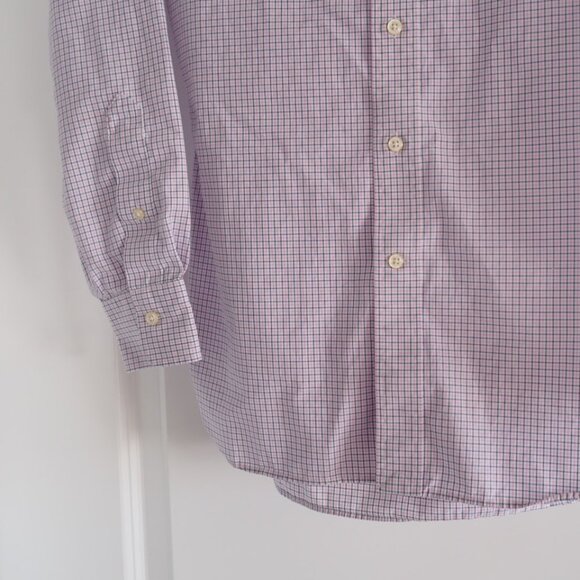 Ralph Lauren Blue Label Purple and Pink Checkered Dress Shirt 14 1/2 Neck 32/33 - Picture 4 of 16